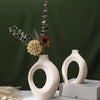 Set of 2 Nordic Ceramic Snuggle Flower Vase - White Matte - Notbrand