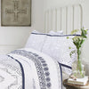 New Hampton Quilt Duvet Doona Cover - Blue White