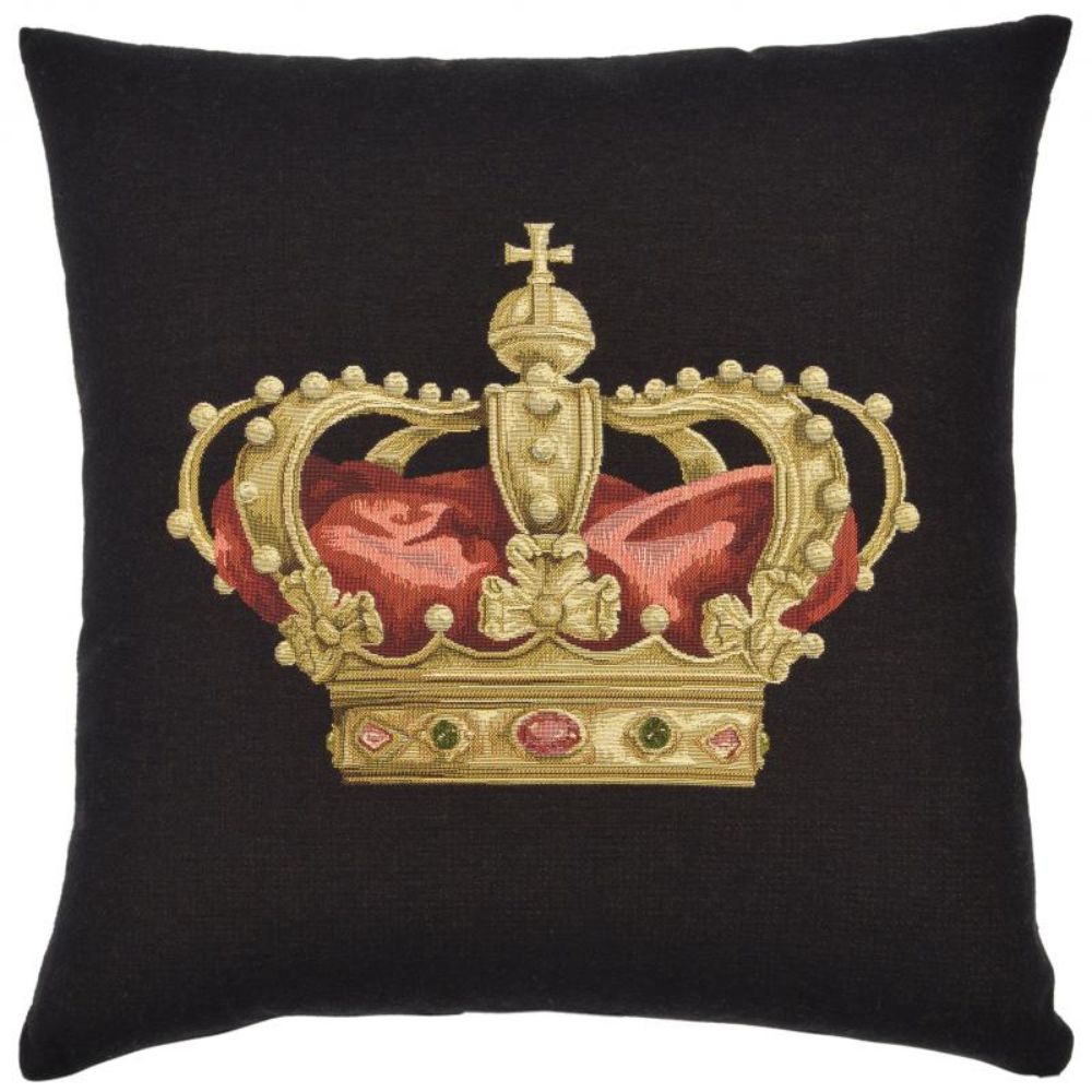 Royal Collection New Crown Cushion - Black - NotBrand