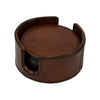 Norcan Leather Round Coasters - Tan - Notbrand