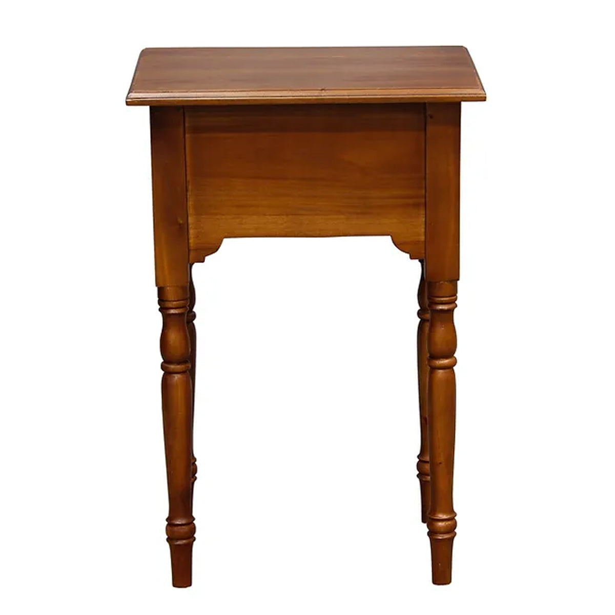 Nueva Timber Turn Leg Single Drawer Side Table - Mahogany - Notbrand