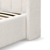 Nyack Wide Base Bed Frame in Snow Boucle - Queen - NotBrand