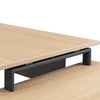 Orist Right Return Office Desk - Black with Natural Top - NotBrand