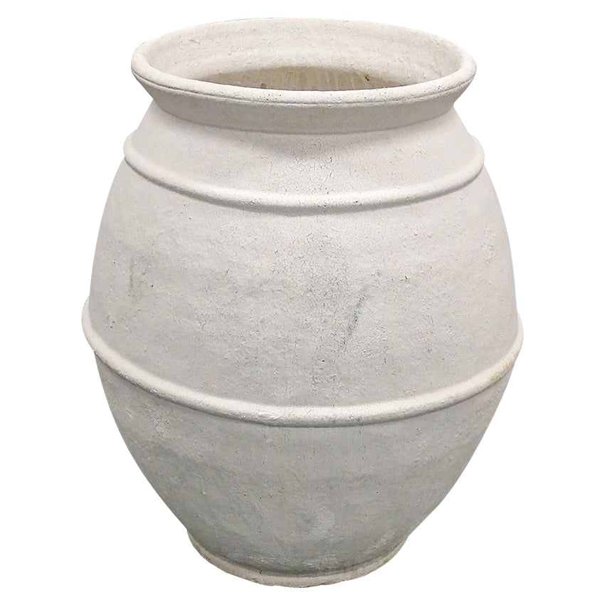 Tuscan Terracotta Pot in Rough White - 80cm - Notbrand