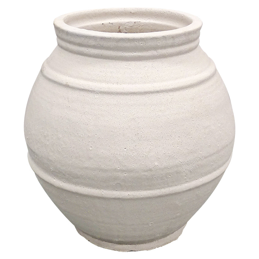 Tuscan Terracotta Pot in Rough White - 38cm - Notbrand