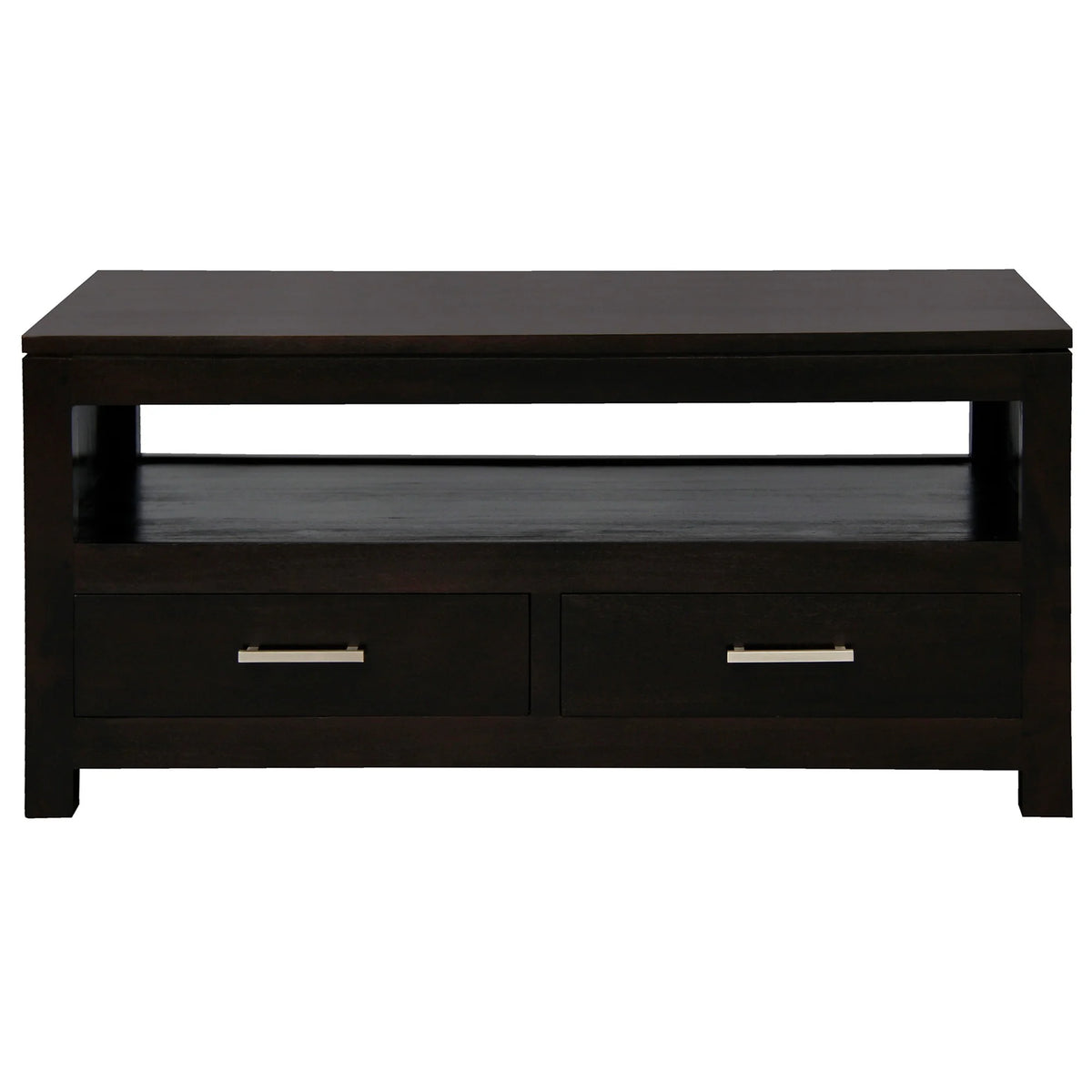 Paris Solid Timber 4 Drawer Coffee Table - Chocolate - Notbrand