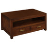 Paris Solid Timber 4 Drawer Coffee Table - Mahogany - Notbrand