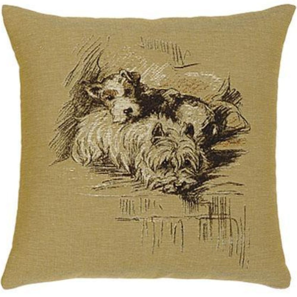 Peter & Ralph Sketched Dog Cushion - NotBrand