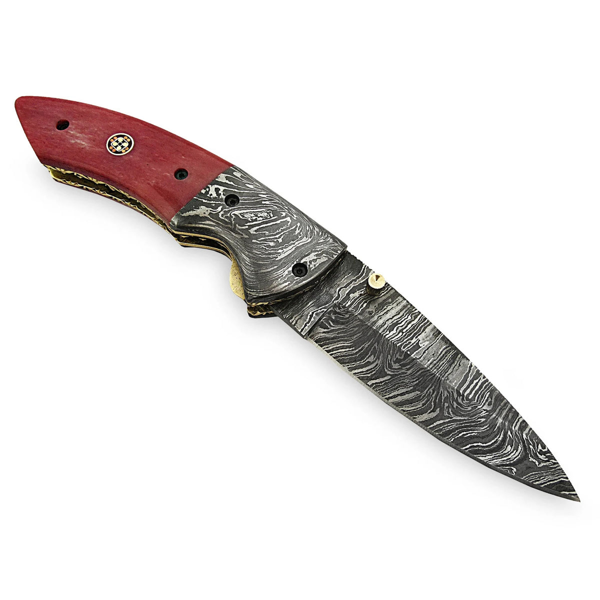 Phanel Damascus Hand Made Steel Hunting Folding Knife - Notbrand