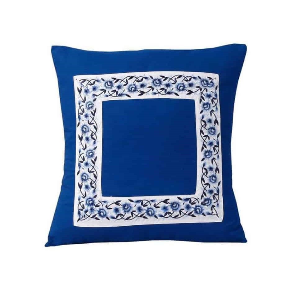 Poetry Cushion Cover Pair - Blue
