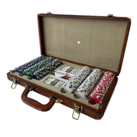 Poker Game Set With Leather Box - Notbrand