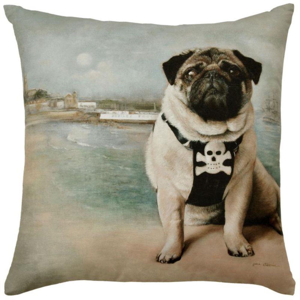 Pug Watercolour Dog Cushion - Percy - NotBrand
