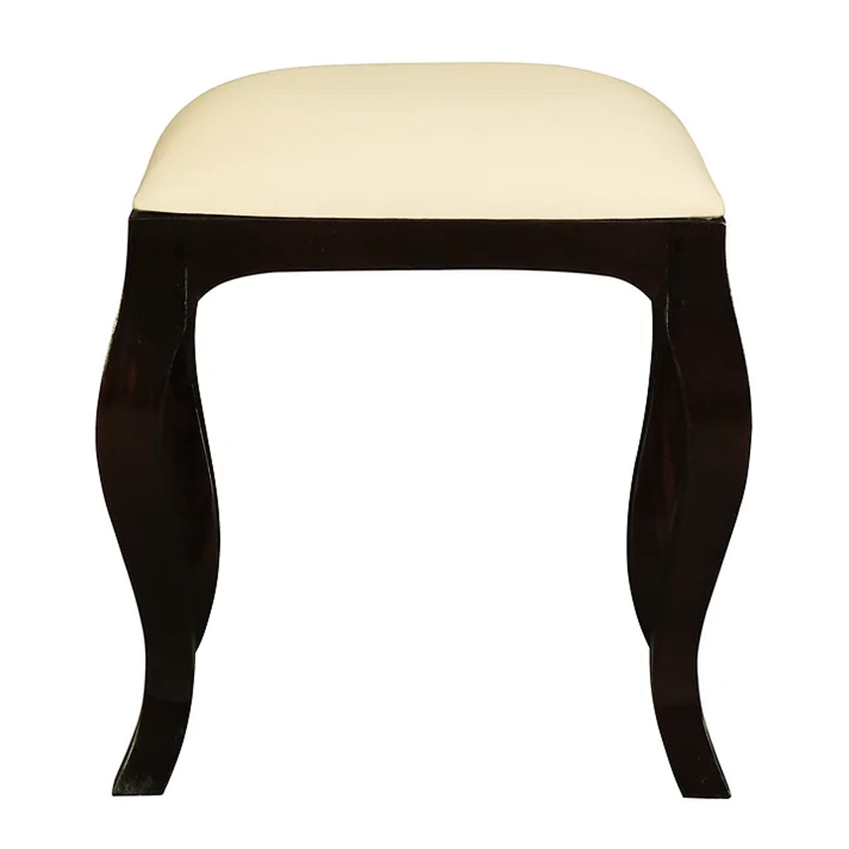 Queen Ann Solid Timber Dressing Stool - Chocolate - Notbrand