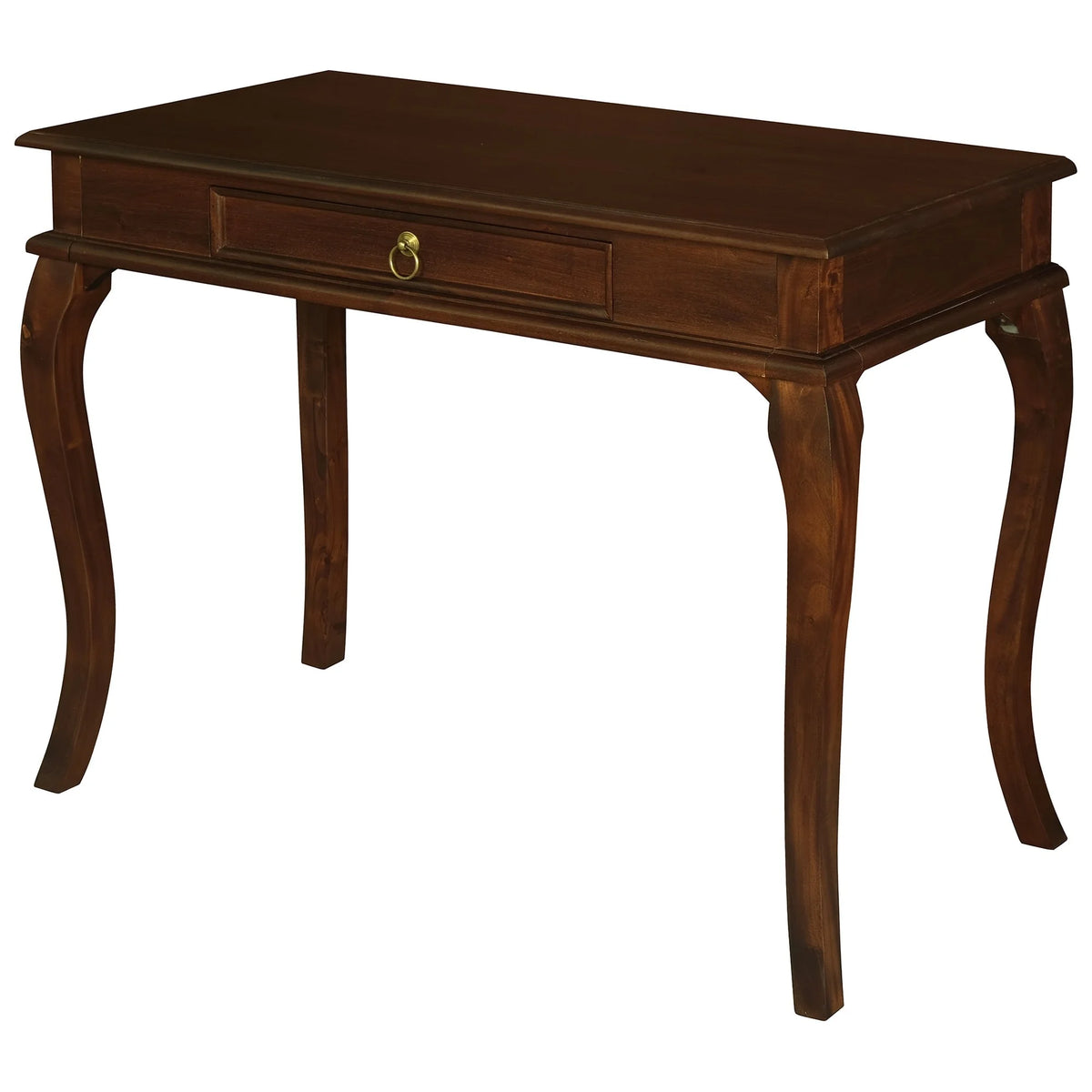 Queen Ann Timber 1 Drawer Desk - Mahogany - Notbrand