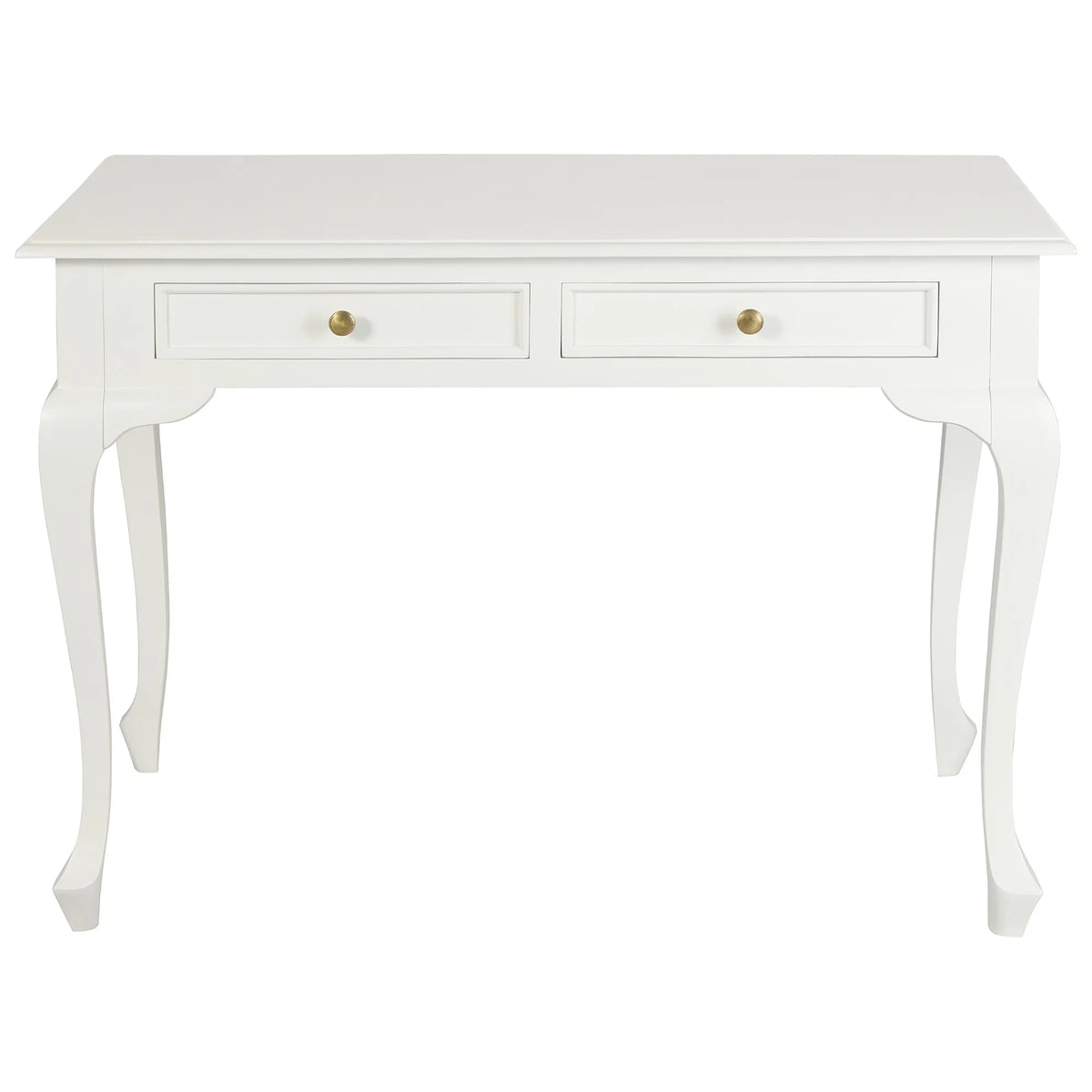 Queen Ann Timber 2 Drawer Desk - White - Notbrand