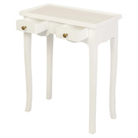 Queen Ann Timber 2 Drawer Phone Table - White - Notbrand