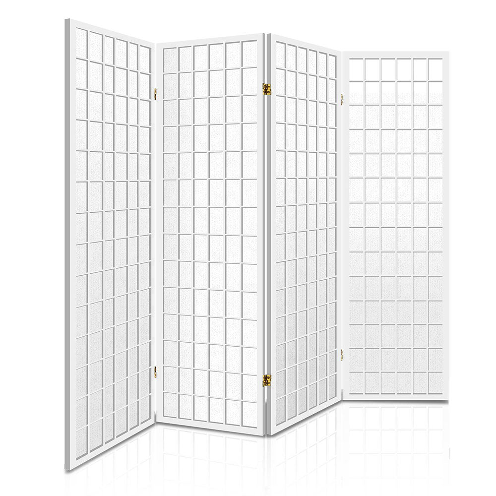 Artiss 4 Panel Room Divider - White - Notbrand