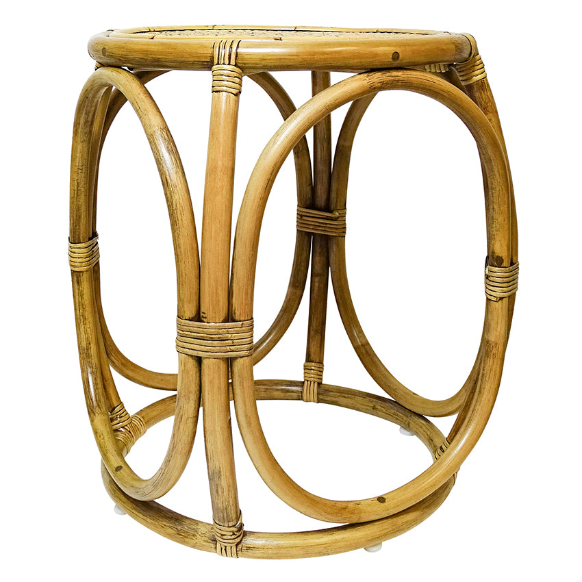 Felix Bamboo Rattan Side Table - Toffee - Notbrand