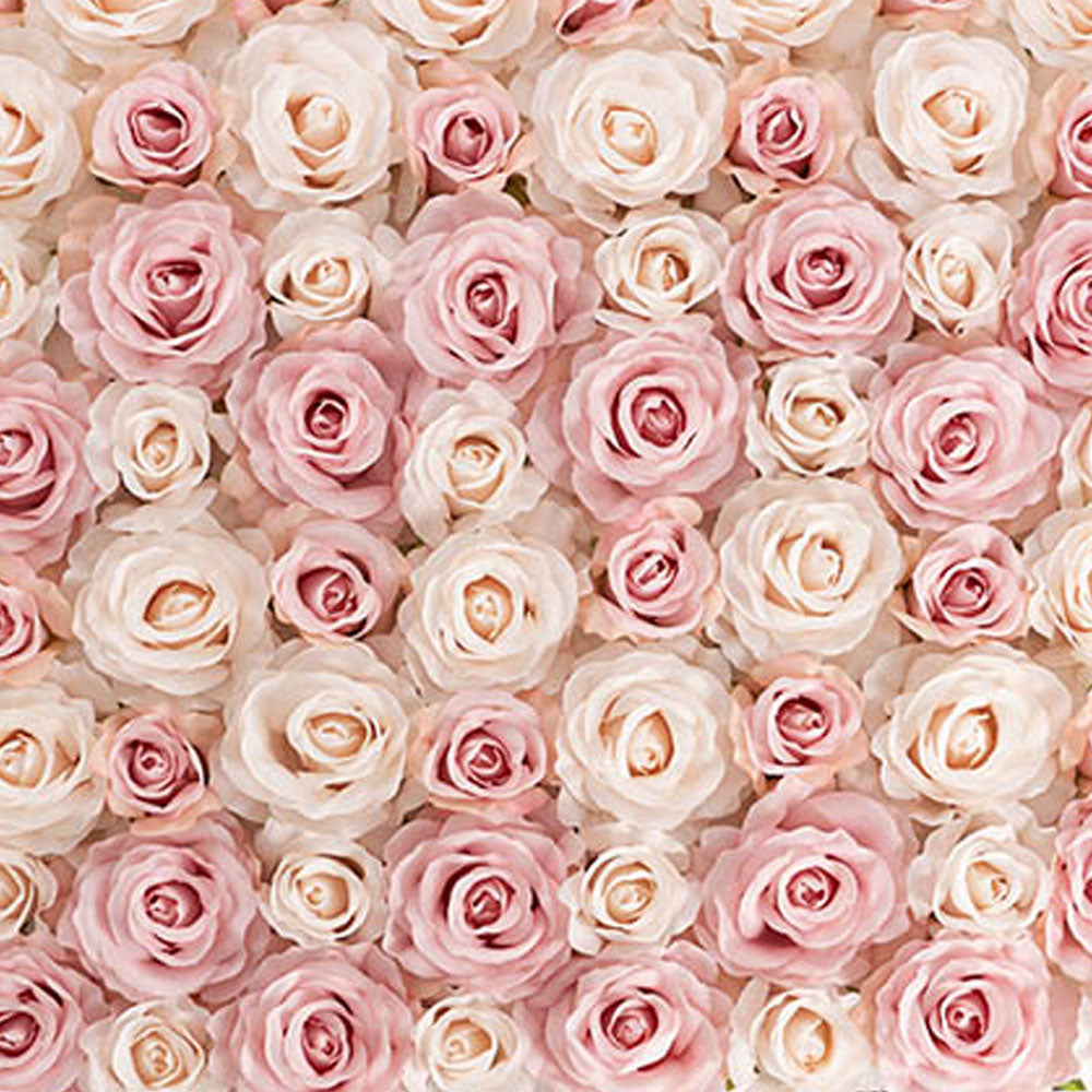 Flower Walls - Rose Flower Wall Cream & Dusty Pink (50cmx50cm) - Notbrand