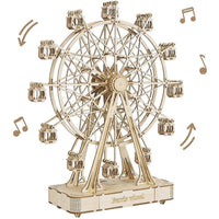 Rotatable 3D Ferris Wheel Wooden Puzzle Music Box - Notbrand
