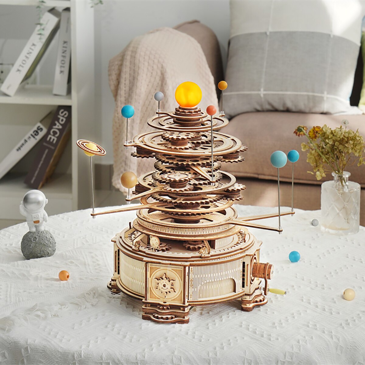 ROKR Rotatable Mechanical Orrery 3D Wooden Puzzle - Notbrand