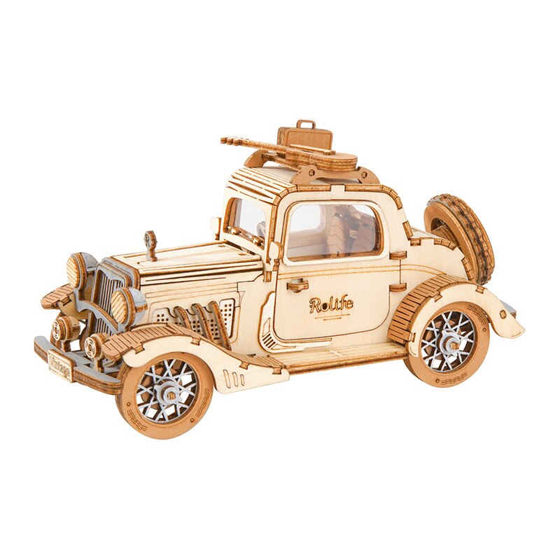 Rolife Vintage Car 3D Wooden Puzzle Model Building - Notbrand