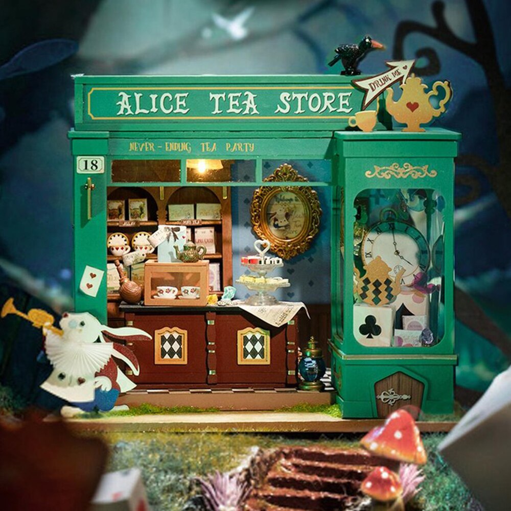 Rolife Alice Tea Store Miniature Dollhouse Wooden DIY Kit - Notbrand