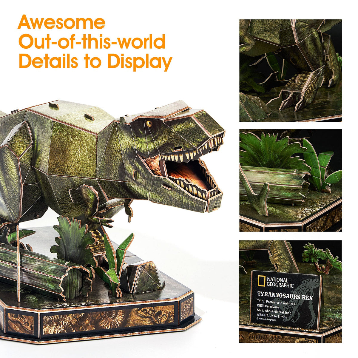 Jurassic World Tyrannosaurus Rex 3D Model Puzzle - Notbrand