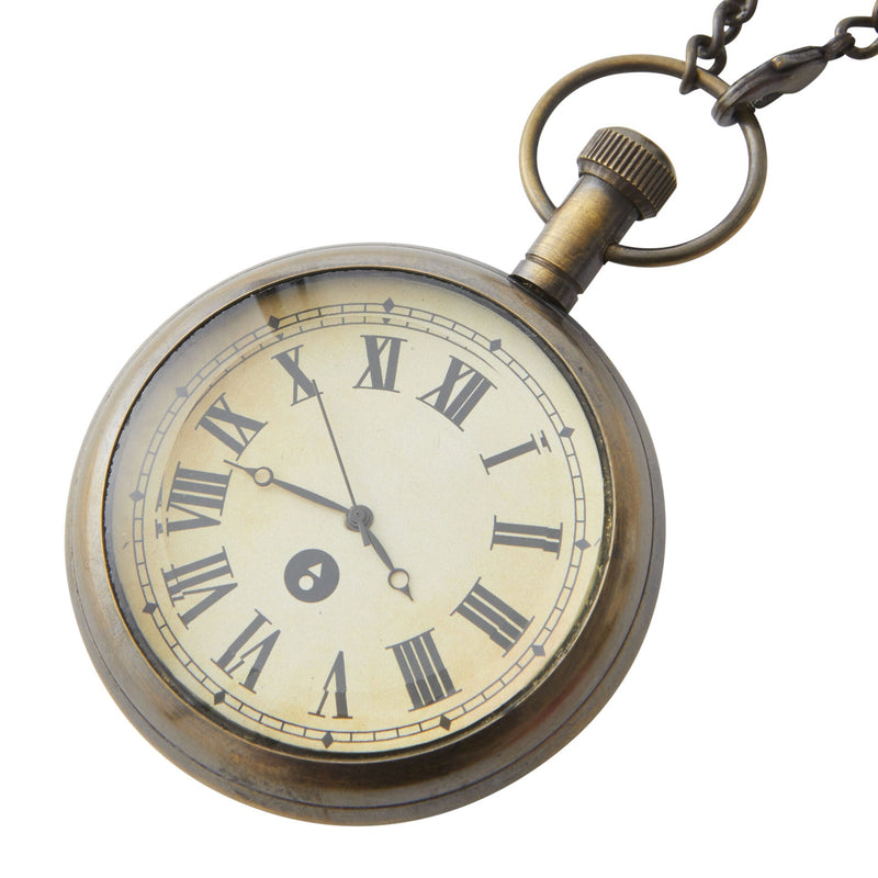 Timekeepers Pocket Watch in Brass - 6.5cm - Notbrand