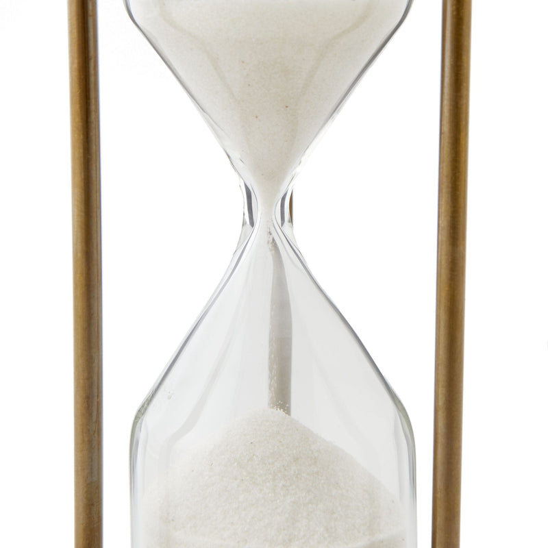 Five Minutes Sandglass Timer in Wood & Brass - 18cm - Notbrand