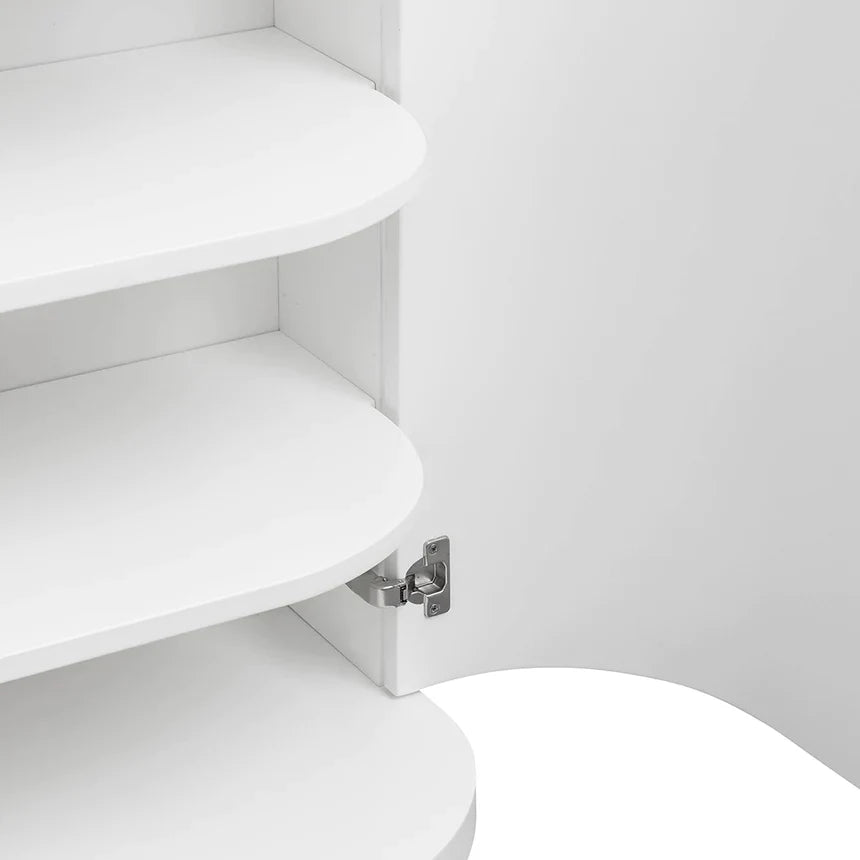 Selam Wooden Storage Cabinet in White - 100cm - NotBrand