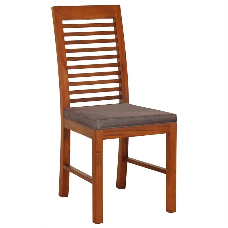 Set of 2 Holland Timber Dining Chair with Cushion - Light Pecan - Notbrand
