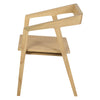 Set of 2 Kyoto Solid Oak Dining Arm Chair - Natural - Notbrand