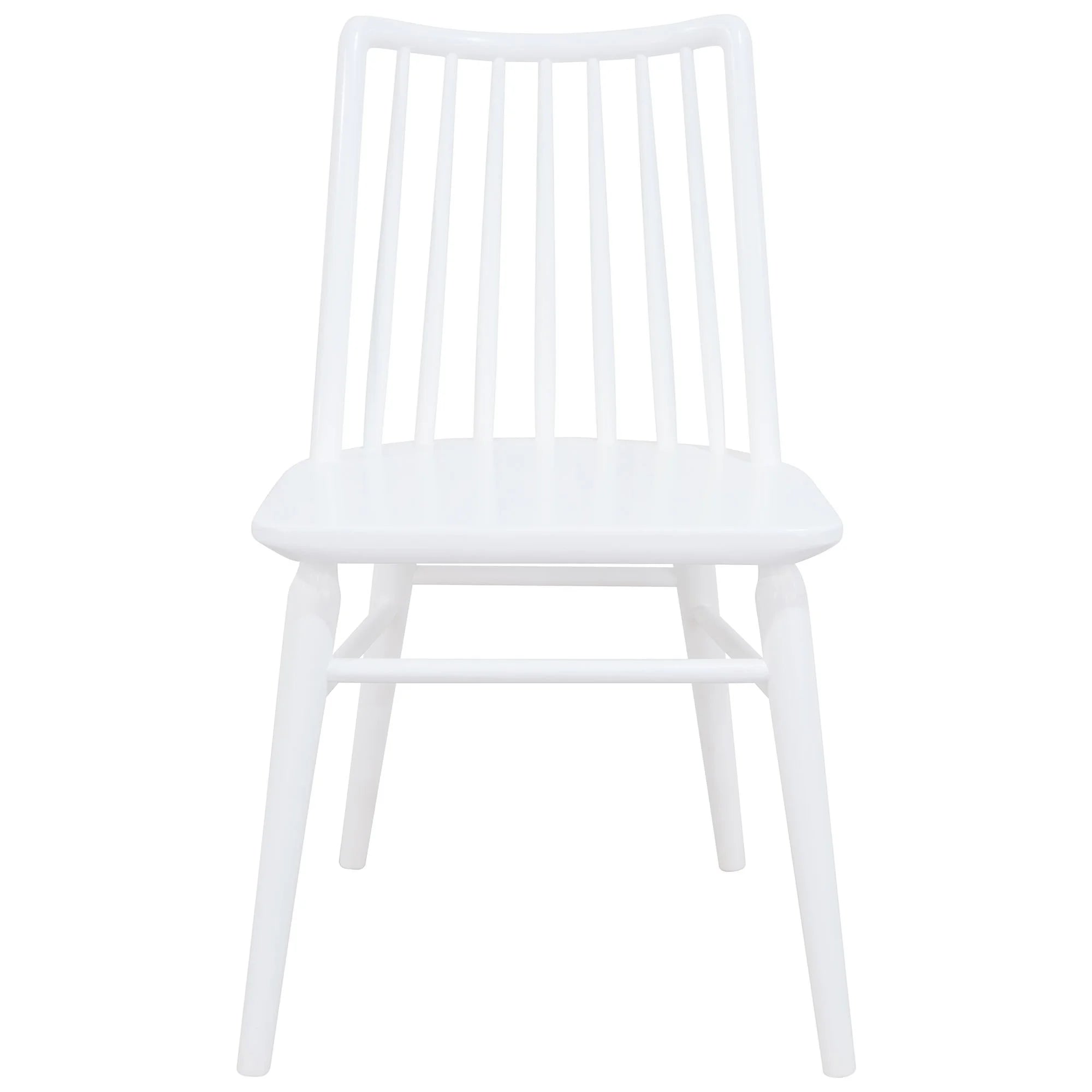 Set of 2 Riviera Solid Oak Dining Chair - White - Notbrand