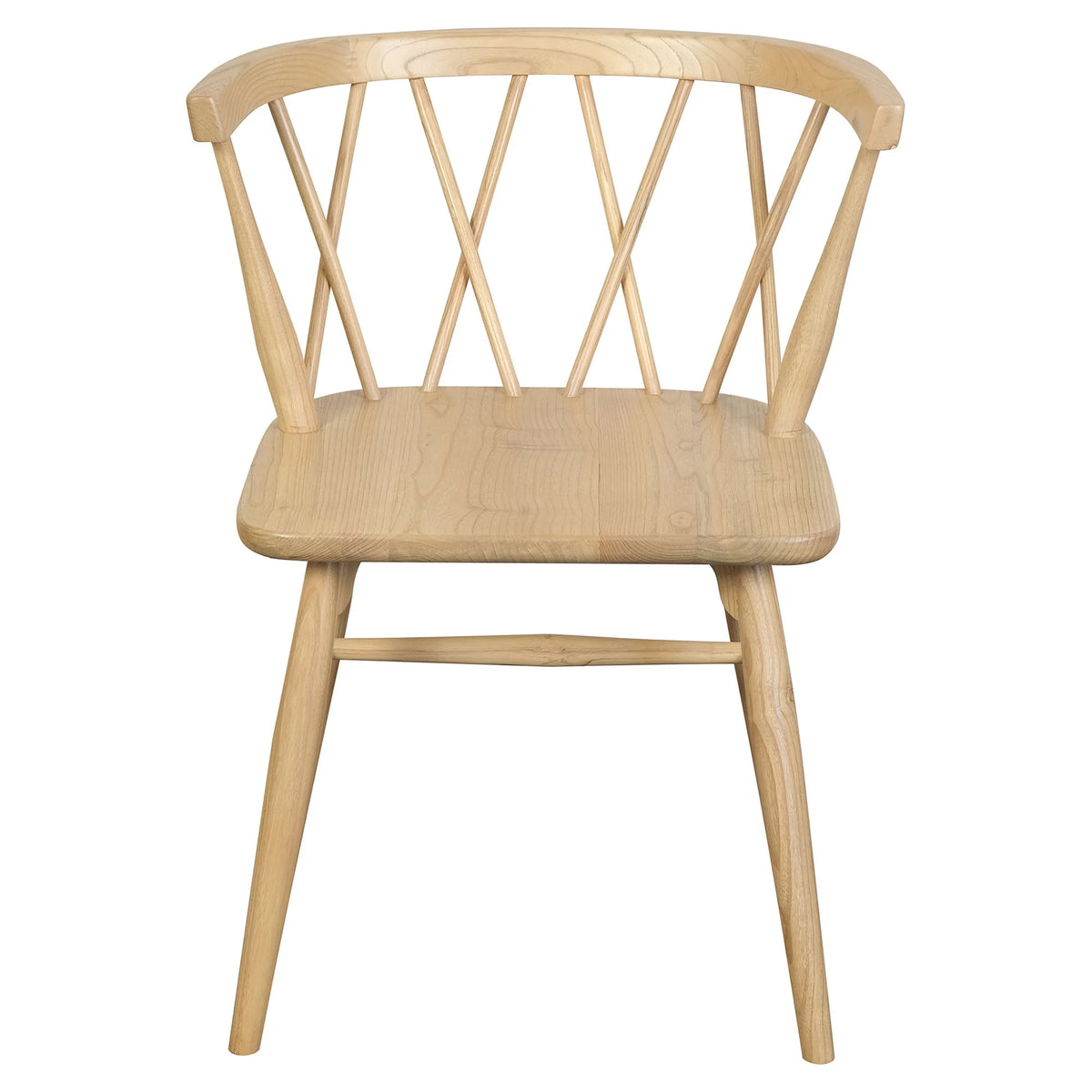 Set of 2 Sierra Solid Oak Cross Back Dining Chair - Natural - Notbrand