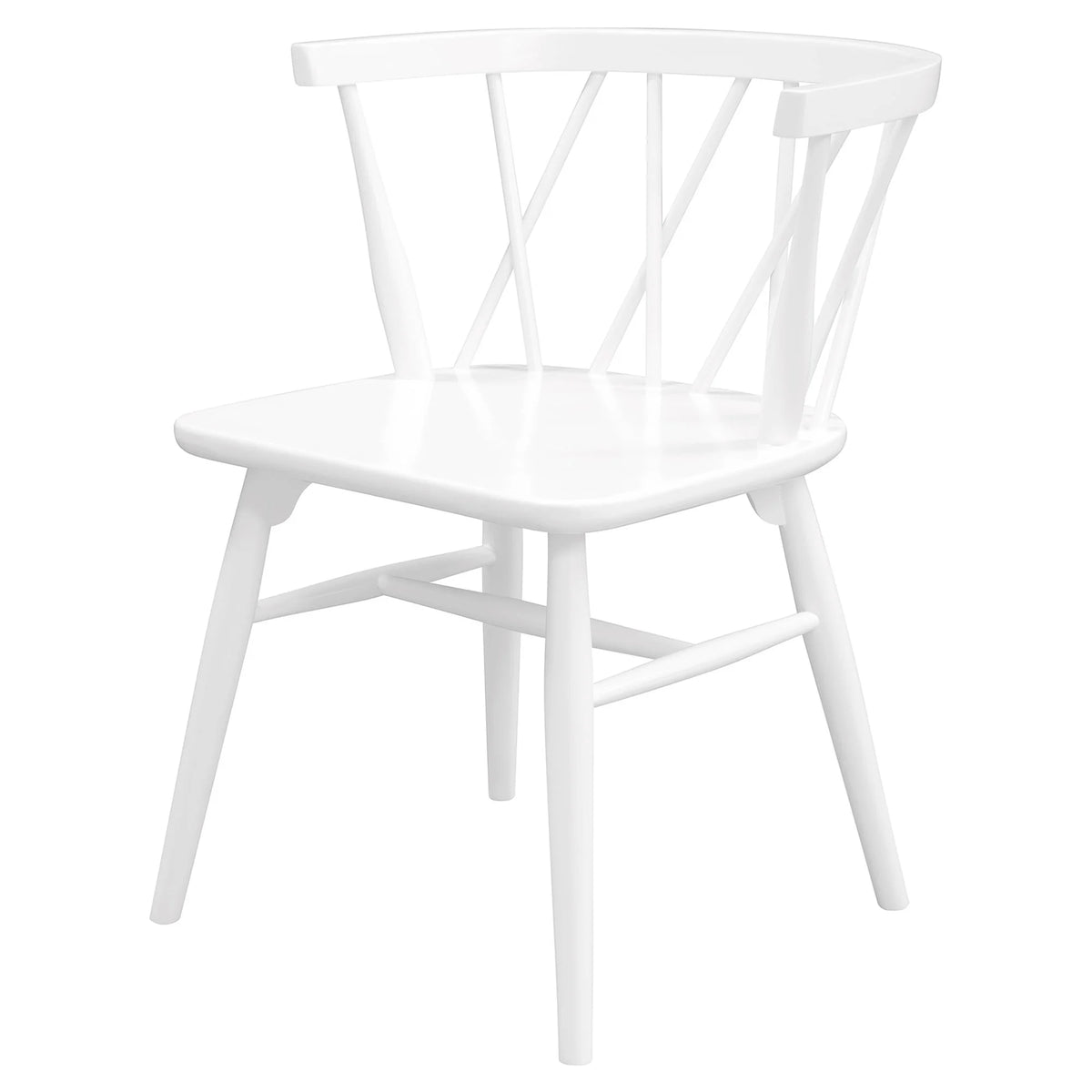 Set of 2 Sierra Solid Oak Cross Back Dining Chair - White - Notbrand