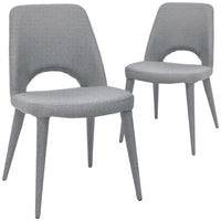 Set of 2 Skira Fabric Dining Chair - Coin Grey - Notbrand