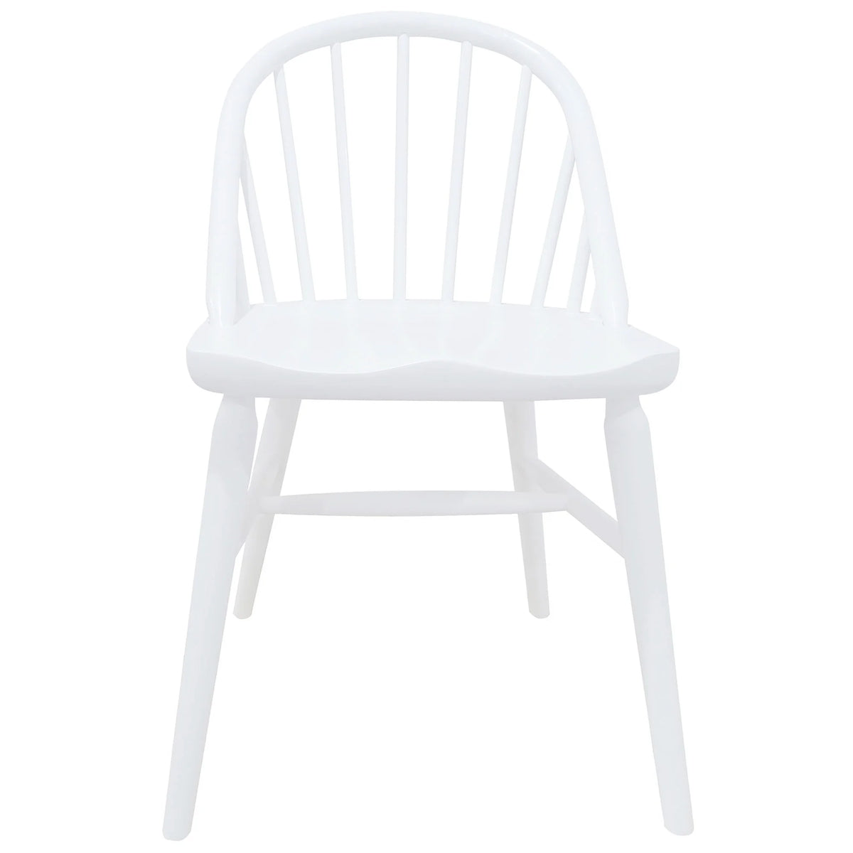 Set of 2 Vera Oak Timber Dining Chair - White - Notbrand