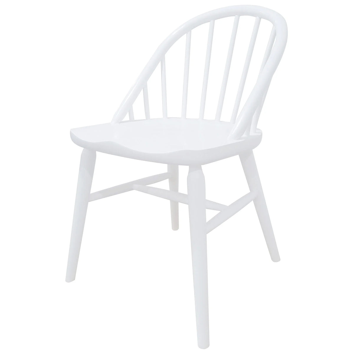 Set of 2 Vera Oak Timber Dining Chair - White - Notbrand