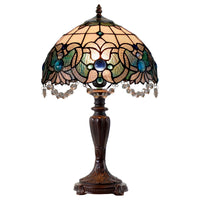 Shelby Tiffany Style Table Lamp in Teal - Medium - Notbrand