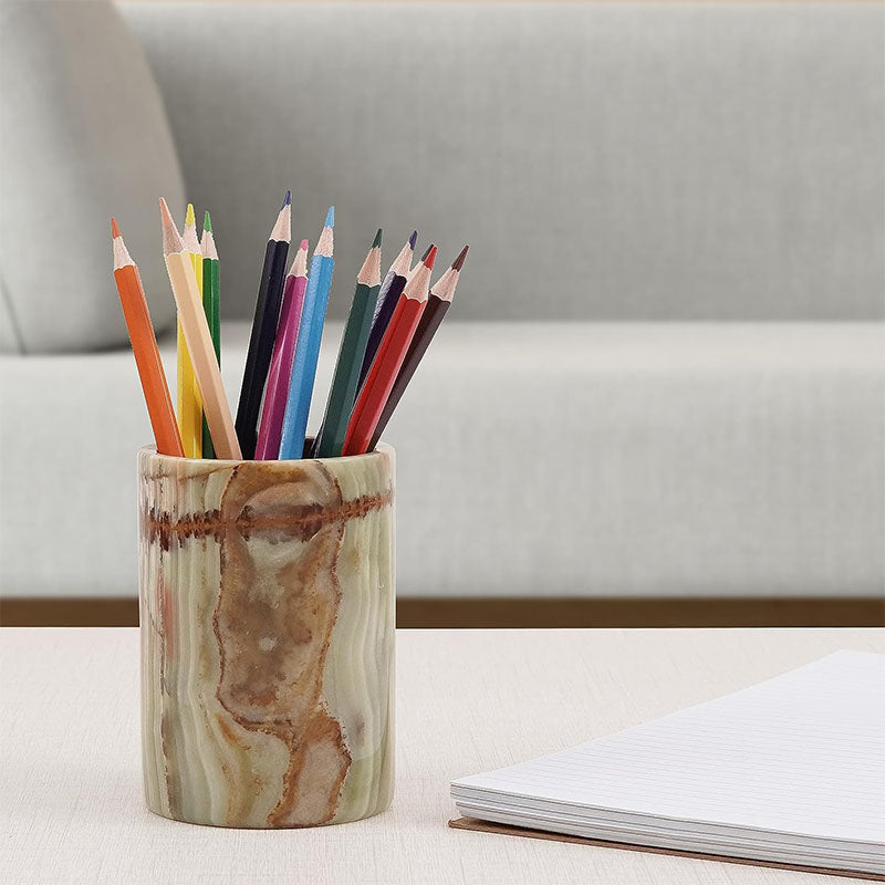 Carnage Stationery Holder in Marble - Green - Notbrand