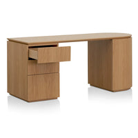 Stinitar Left Side Drawer Office Desk - Natural Oak - NotBrand
