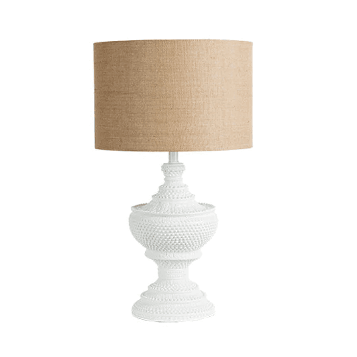Surrey Resin Table Lamp - White - Notbrand