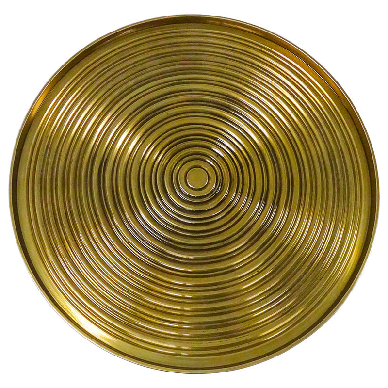 Archie Aluminium Side Table - Antique Brass - Notbrand