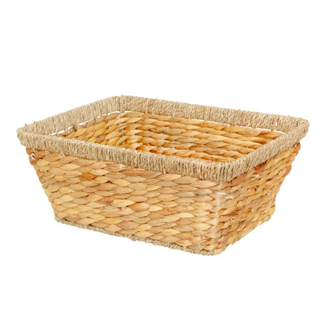 Set of 2 Hyacinth Taper Rectangle Basket in Natural - Large - Notbrand