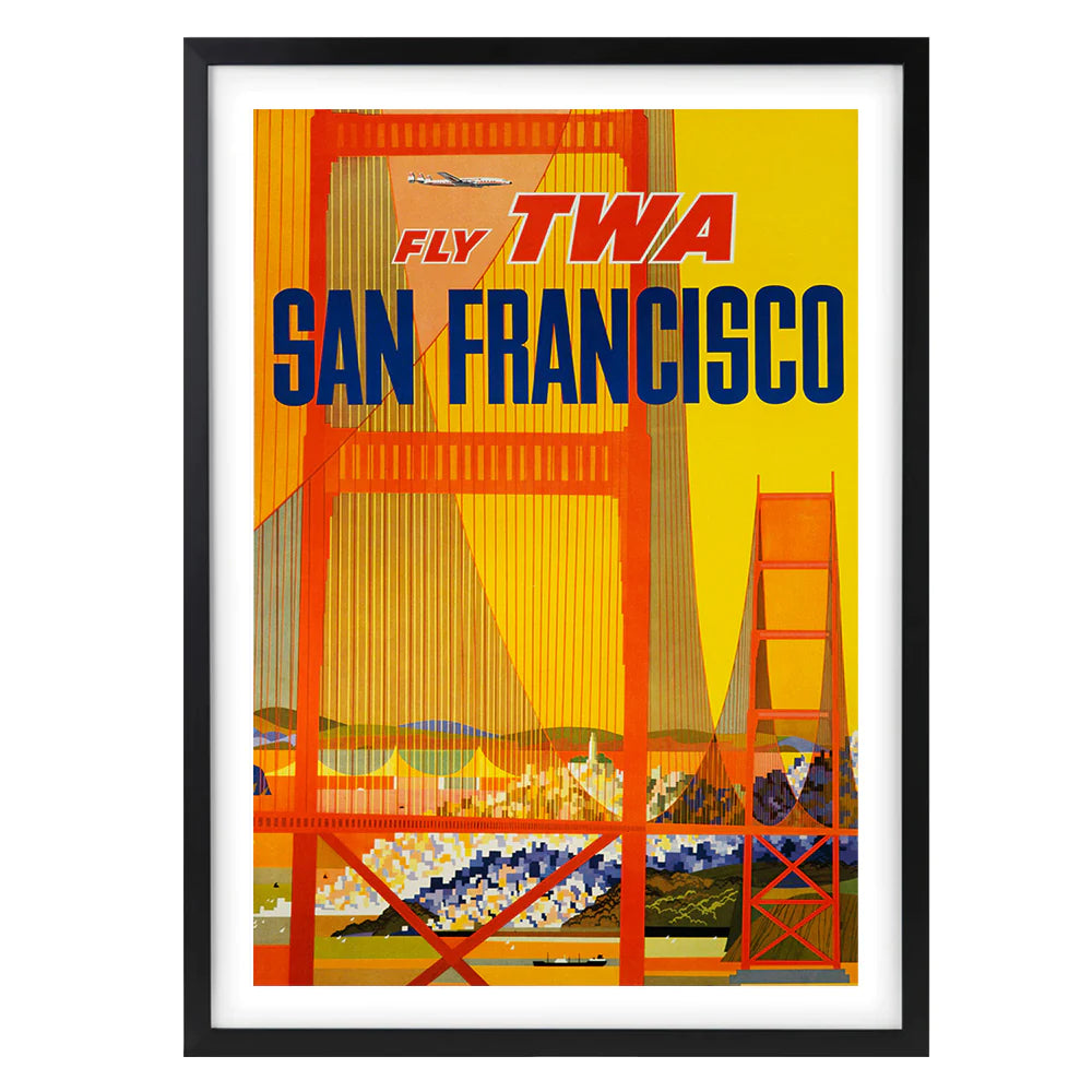 TWA San Francisco A1 Art Print Framed Wall Art - Large - NotBrand