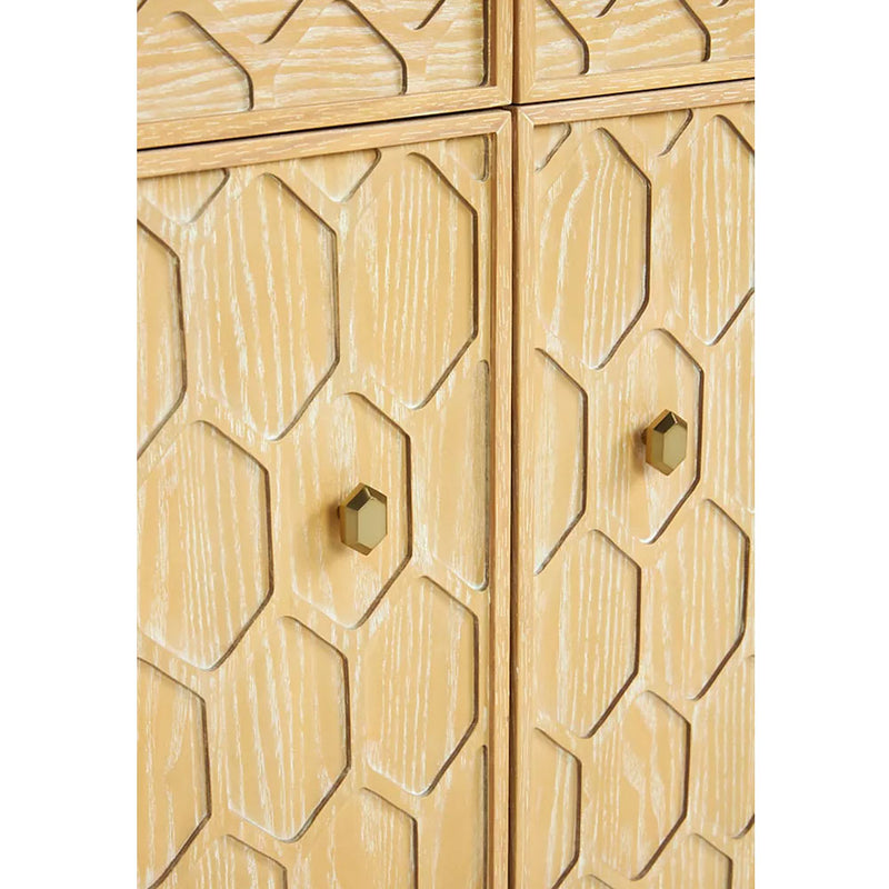 Textured Trellis Entryway Cabinet - Notbrand
