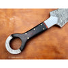 Throm Damascus Steel Throwing Knife with Leather Sheath - Notbrand
