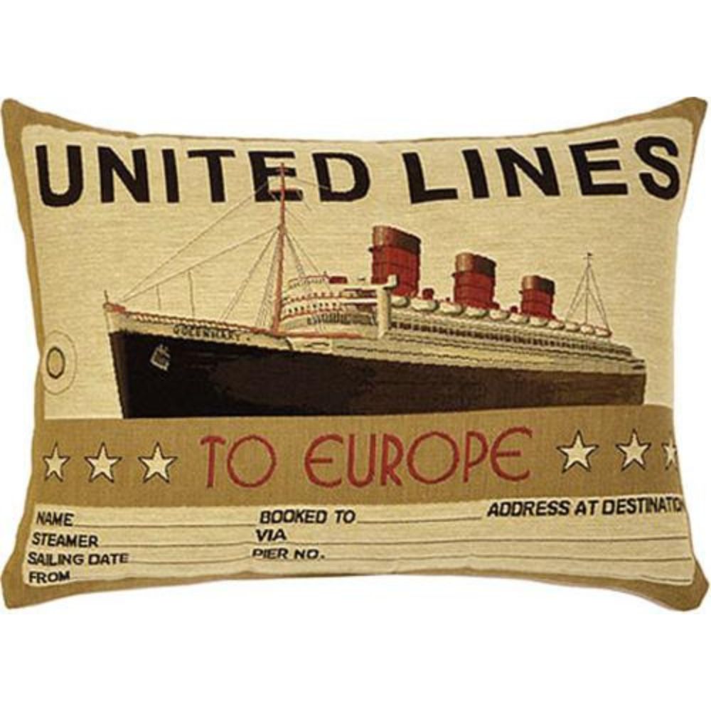 To Europe United Lines Cushion - Caramel - NotBrand