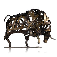Tooarts Iron Braided Cattle Sculpture - Notbrand